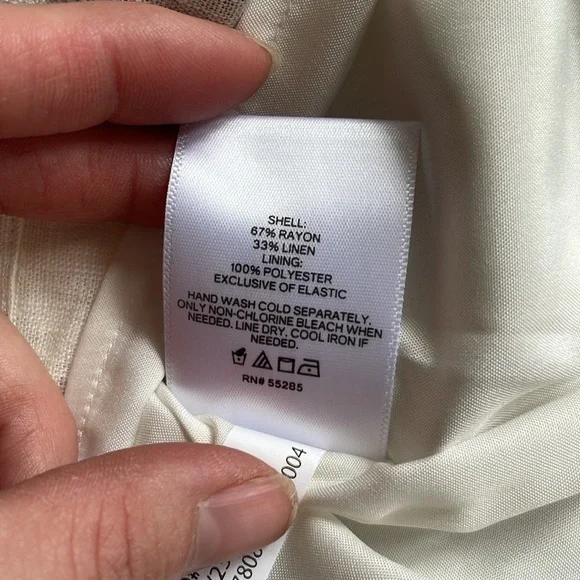 NWT Express Floral Linen Shoulder Tie Strap Dress - Picture 9 of 10